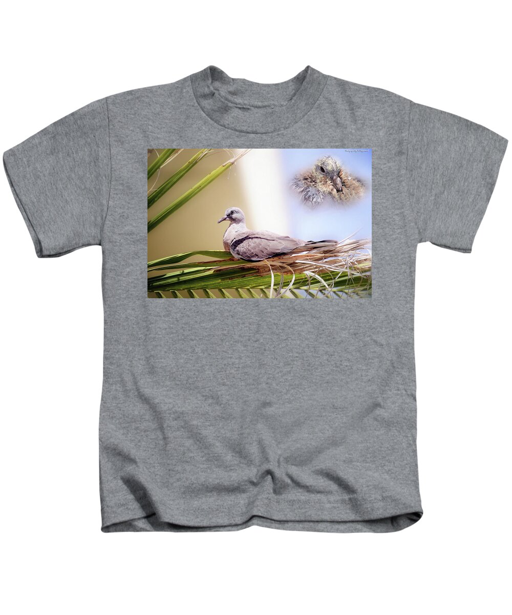 Dove Chicks Kids T-Shirt featuring the photograph Me all grown up 01 by Kevin Chippindall