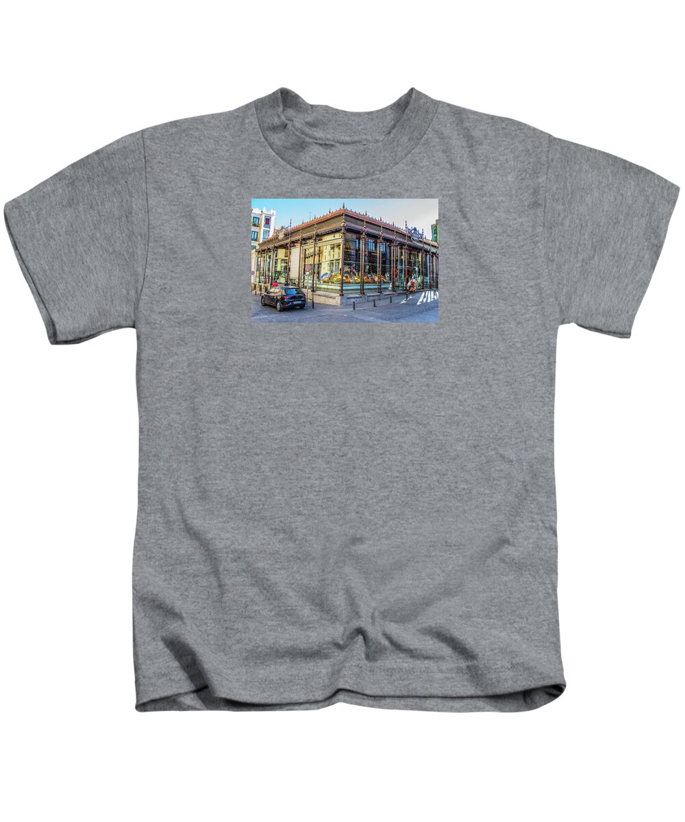 Travel Kids T-Shirt featuring the photograph Mercado San Miguel, Madrid by Venetia Featherstone-Witty