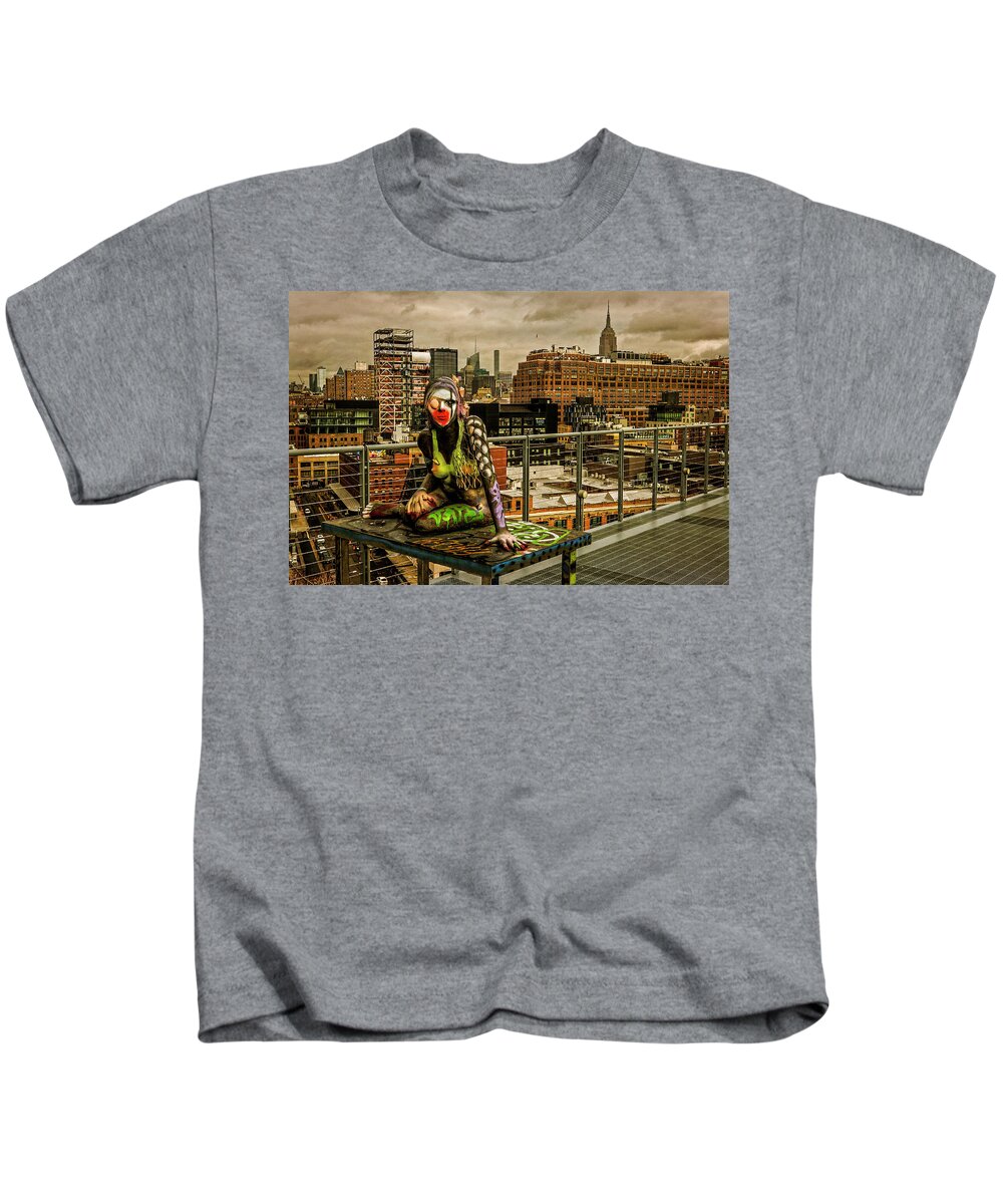 Empire State Building Kids T-Shirt featuring the photograph Mermaid by Frank Winters