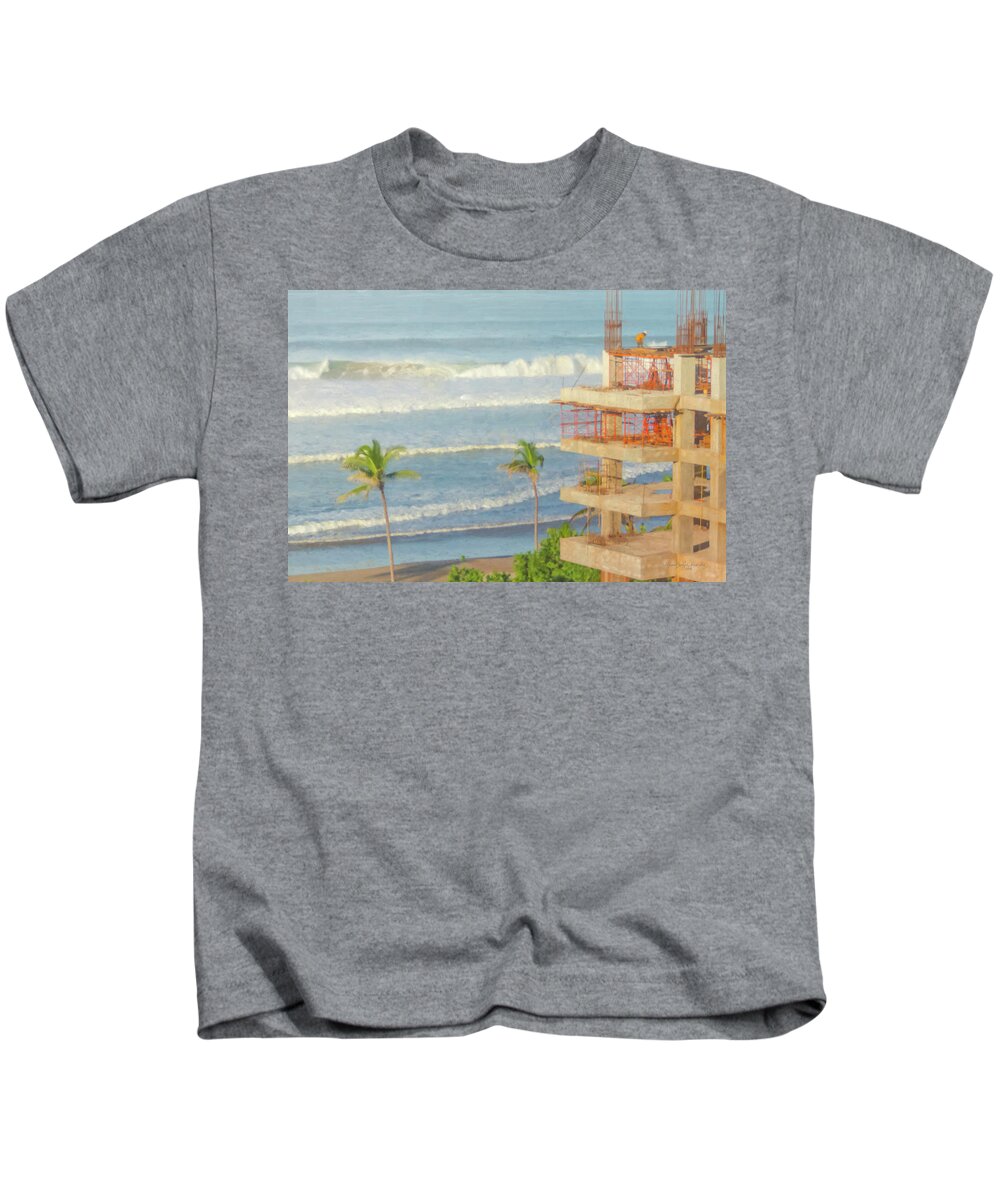Beach Kids T-Shirt featuring the painting Mexico Rising by Bill McEntee