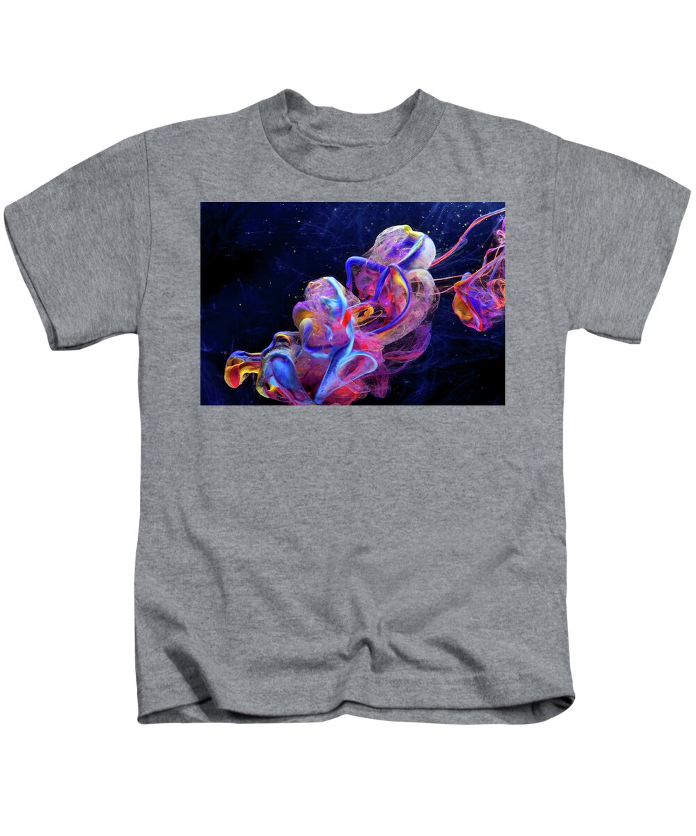 Abstract Kids T-Shirt featuring the photograph Micro Space - Colorful Abstract Photography by Modern Abstract