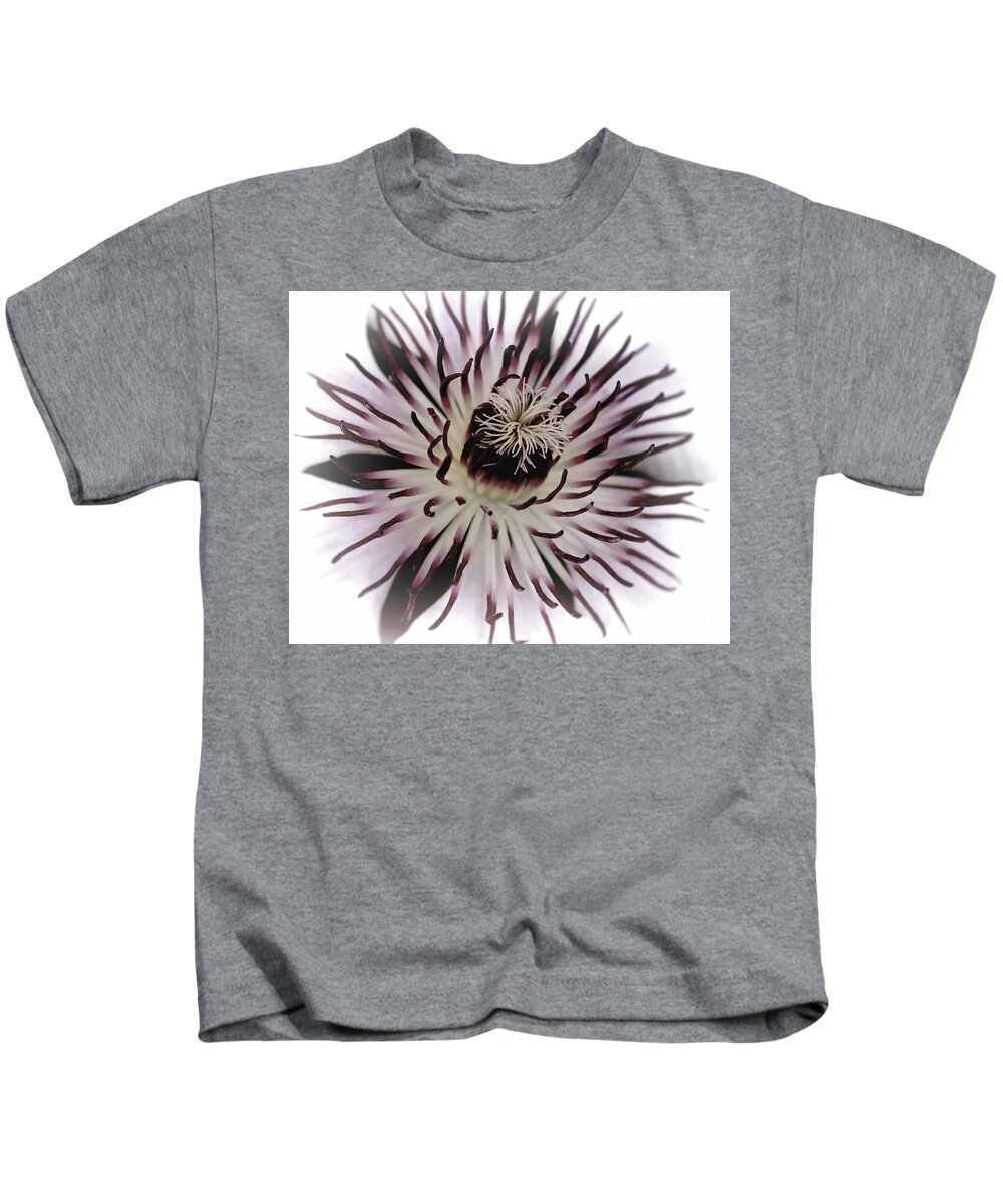 Clematis Kids T-Shirt featuring the photograph Milky Clematis by Stephen Melia