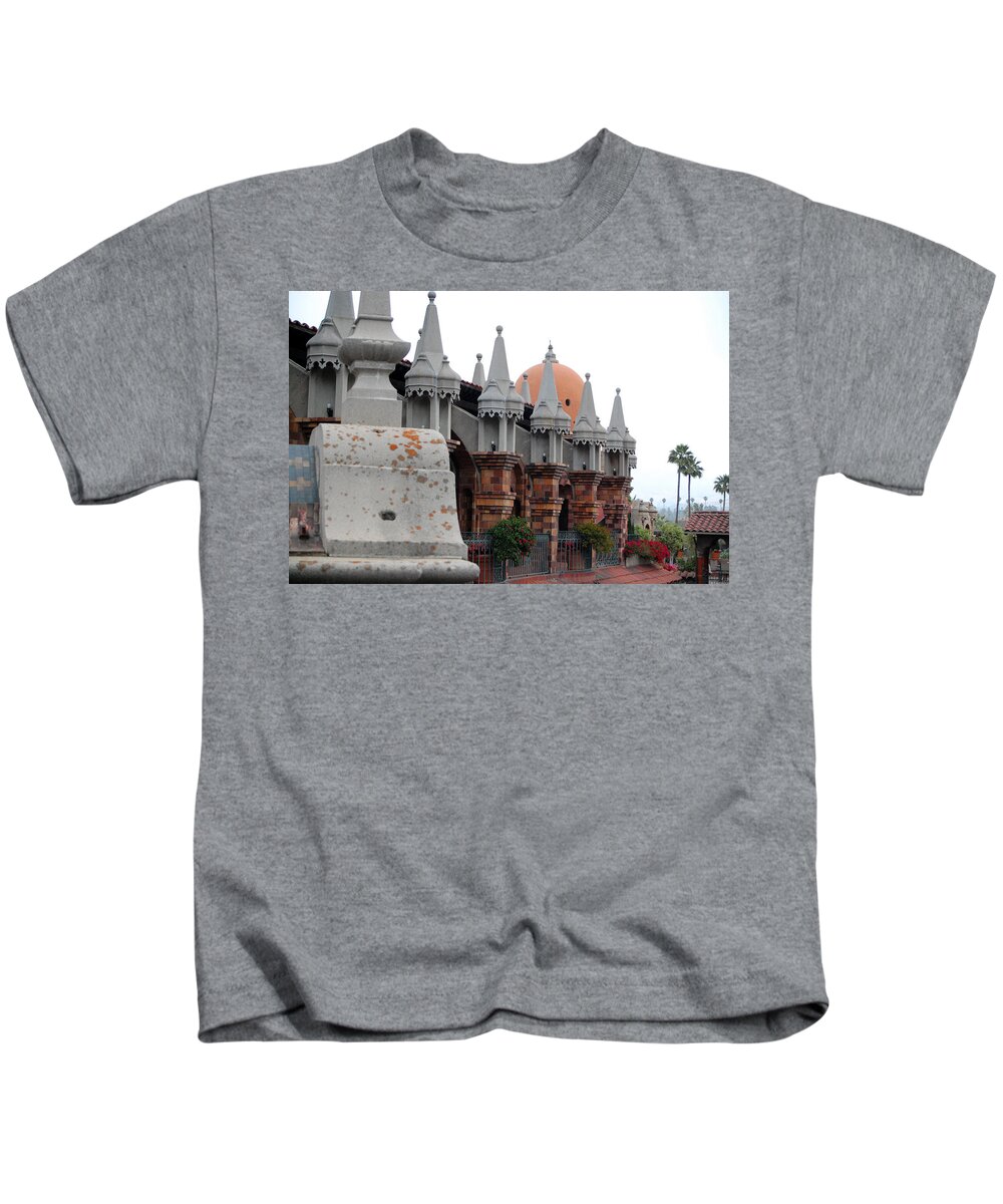Mission Inn Kids T-Shirt featuring the photograph Mission Inn Authors Row by Amy Fose