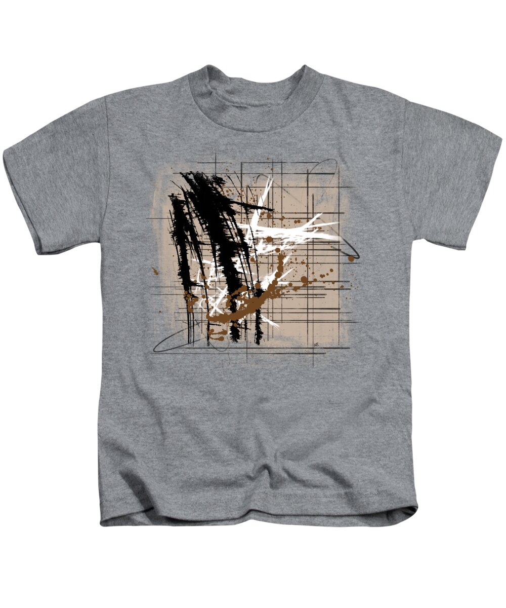 Abstract Kids T-Shirt featuring the painting Modern Brown 2 by Melissa Smith