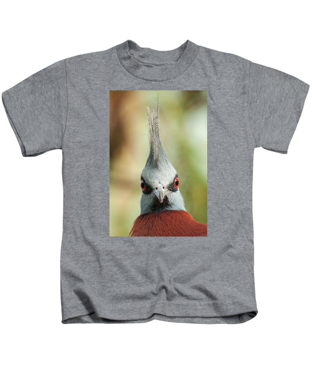 Mohican Kids T-Shirt featuring the photograph Mohican Bird by Nigel R Bell