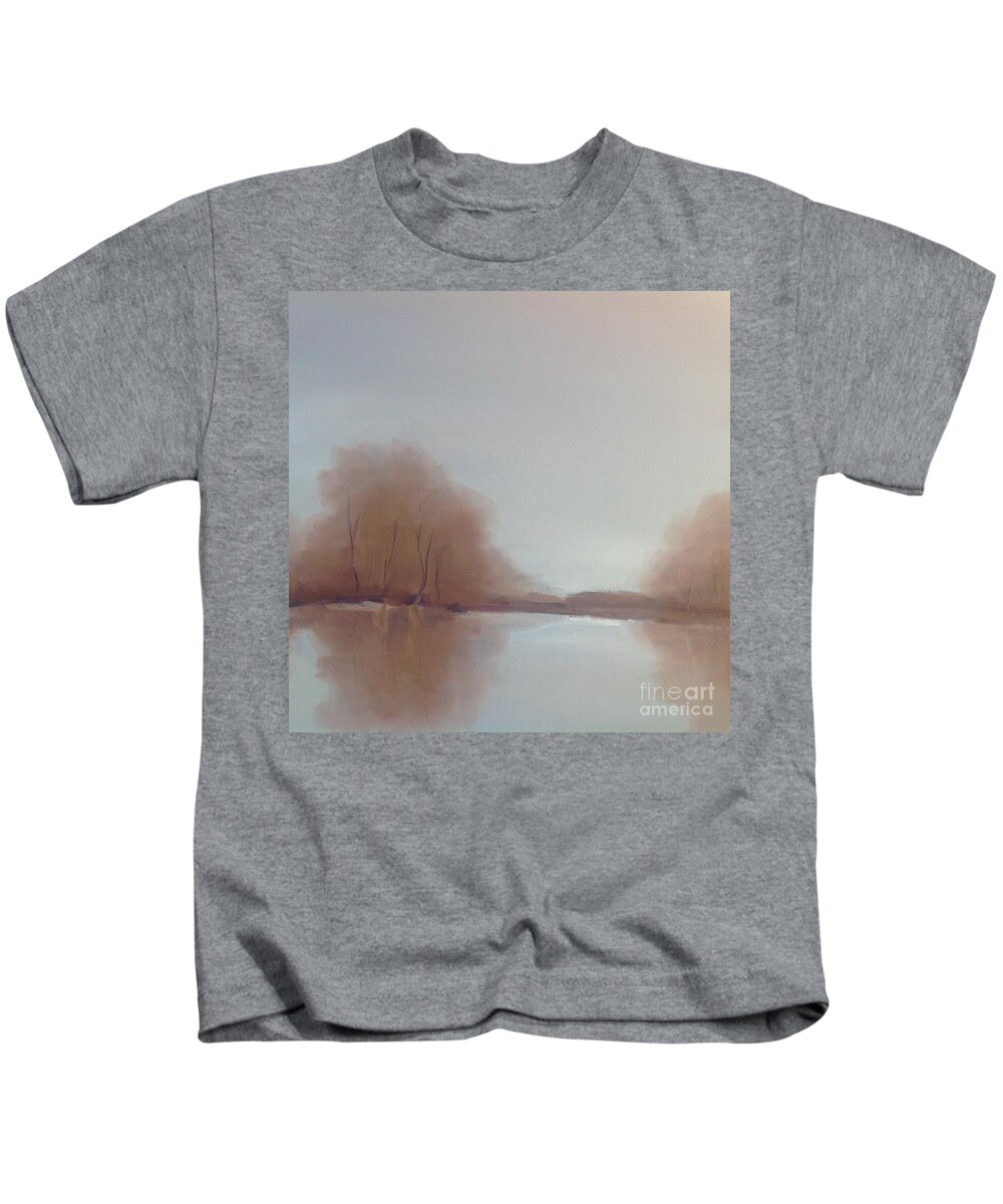  Landscape Kids T-Shirt featuring the painting Morning Chill by Michelle Abrams
