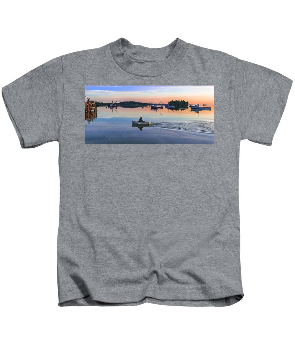 Morning Commute Kids T-Shirt featuring the photograph Morning Commute by Marty Saccone