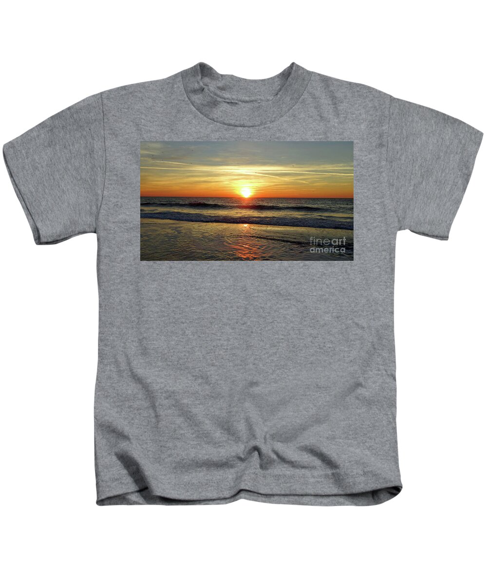 Beach Kids T-Shirt featuring the photograph Morning Glow by Eunice Warfel