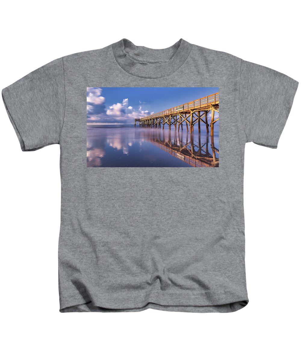 Isle Of Palms Kids T-Shirt featuring the photograph Morning Gold - Isle of Palms, SC by Donnie Whitaker