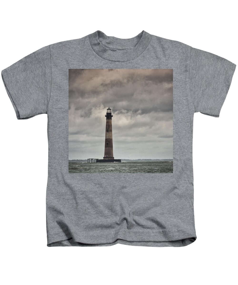 South Carolina Kids T-Shirt featuring the photograph Morris Island Lighthouse by Robert Fawcett