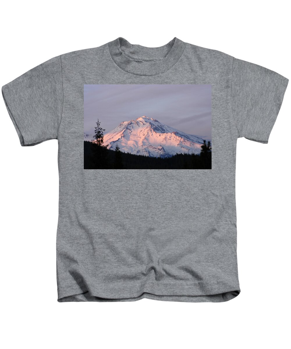 Mount Shasta Kids T-Shirt featuring the photograph Mount Shasta - Oregon by DArcy Evans