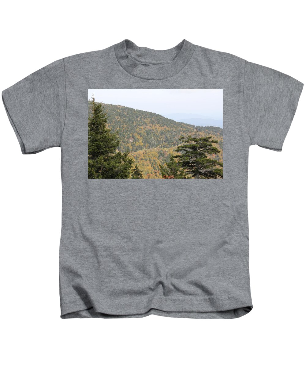 Path Kids T-Shirt featuring the photograph Mountain Passage by Allen Nice-Webb