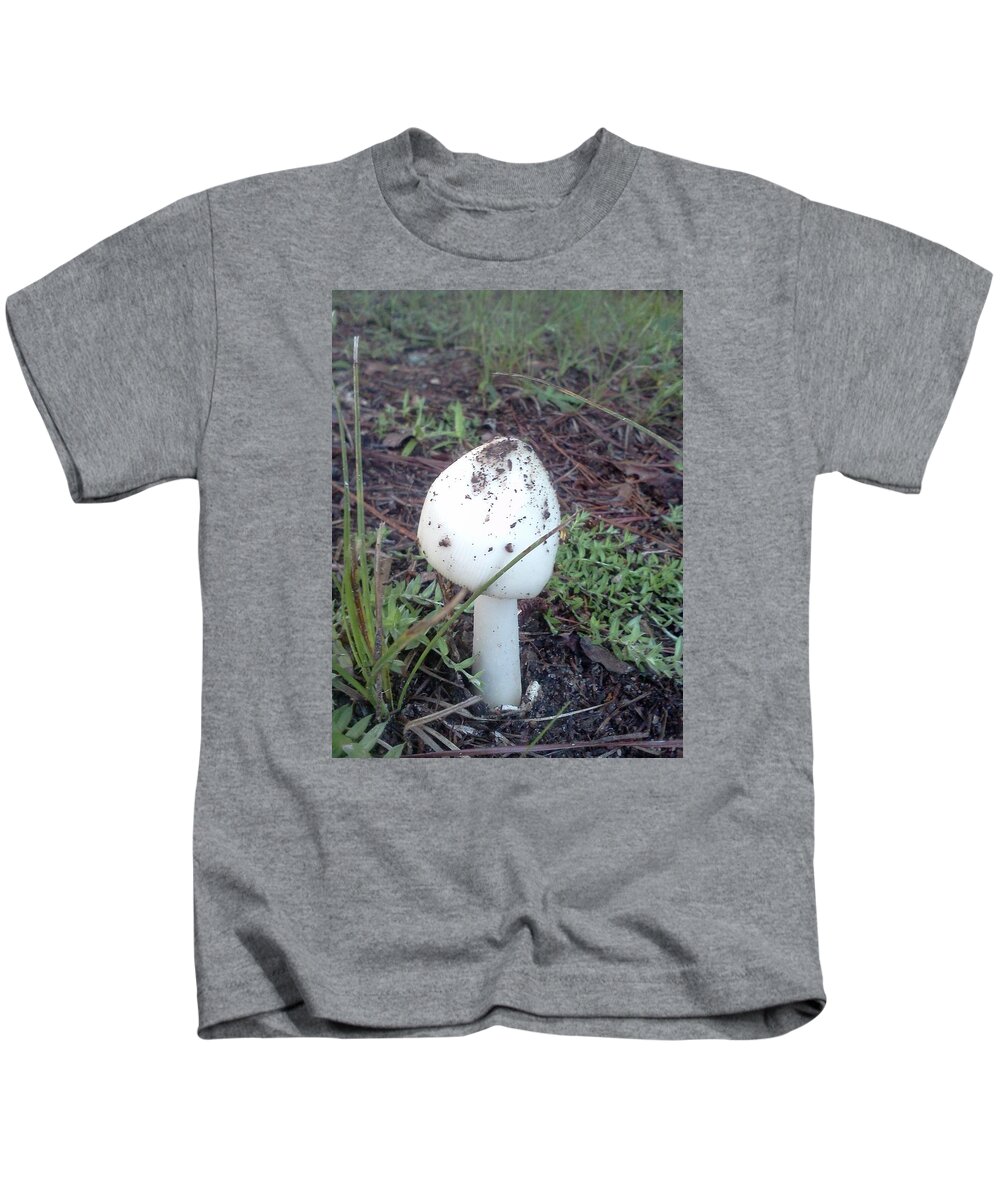 Mushroom Kids T-Shirt featuring the photograph Mushroom in the Grass by Pamela Henry