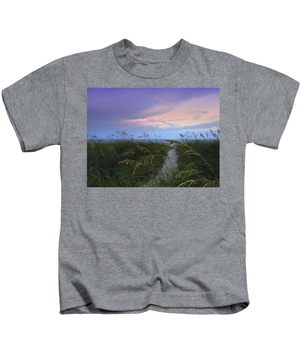 Sunset Kids T-Shirt featuring the photograph Myrtle Beach Sunset by Cynthia Wolfe