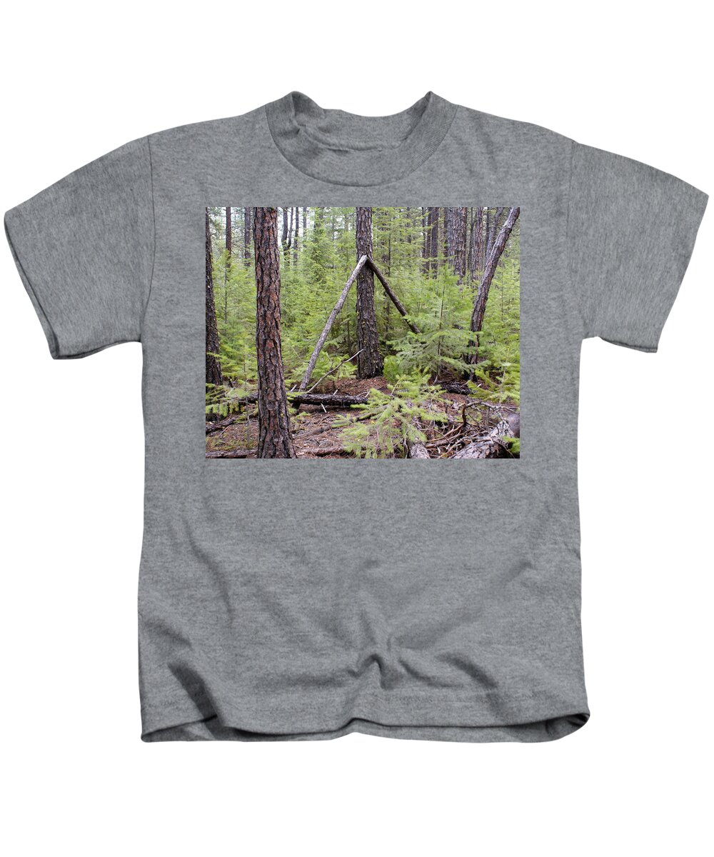 Nature Kids T-Shirt featuring the photograph Natural Peace in the Woods by Ben Upham III