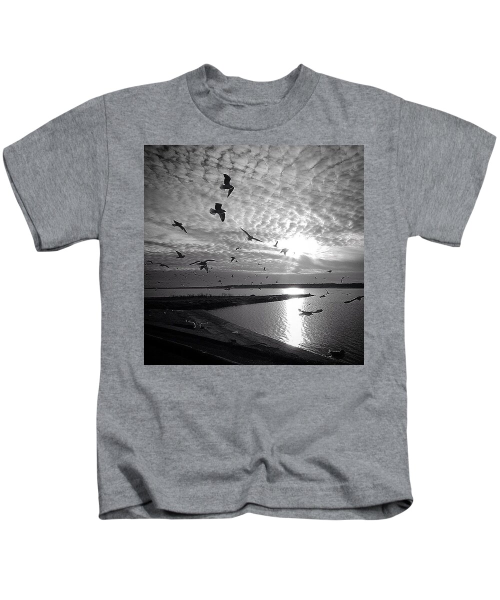 Bird Kids T-Shirt featuring the photograph Take Flight by Kate Arsenault 