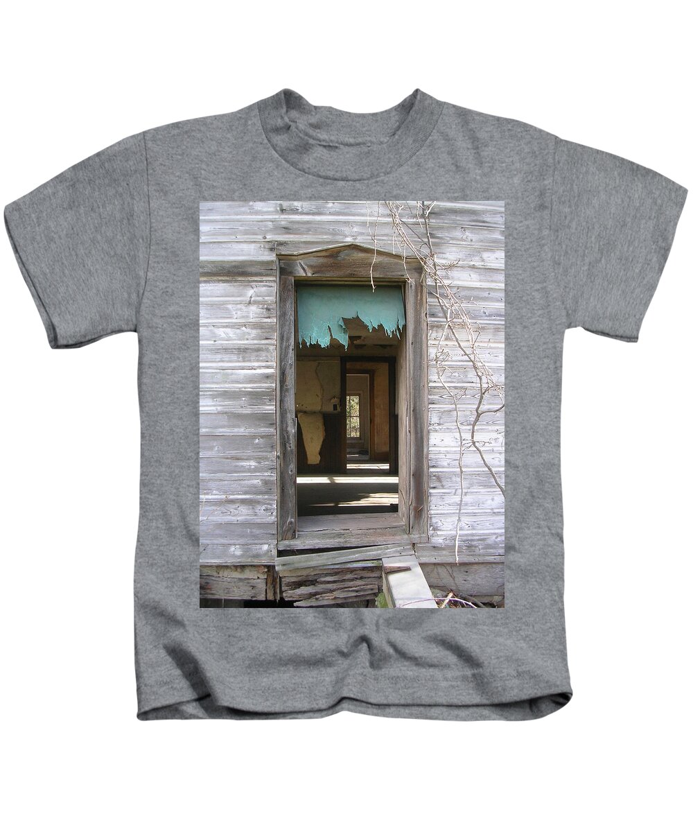 Structural View Kids T-Shirt featuring the photograph New Blinds by Jack Harries