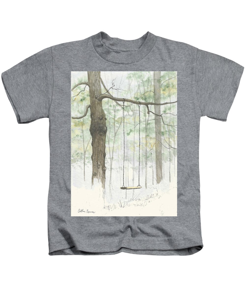Spring Kids T-Shirt featuring the painting New Spring by Arthur Barnes