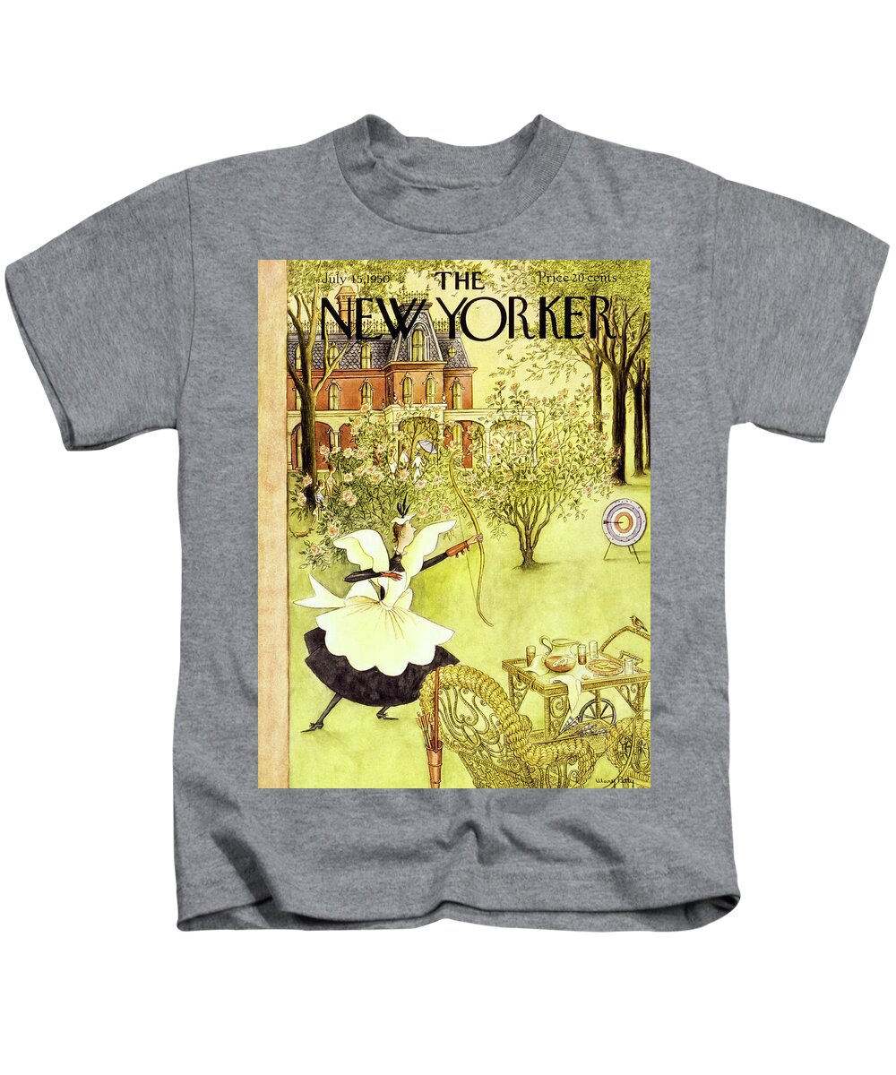 Maid Kids T-Shirt featuring the painting New Yorker July 15 1950 by Mary Petty