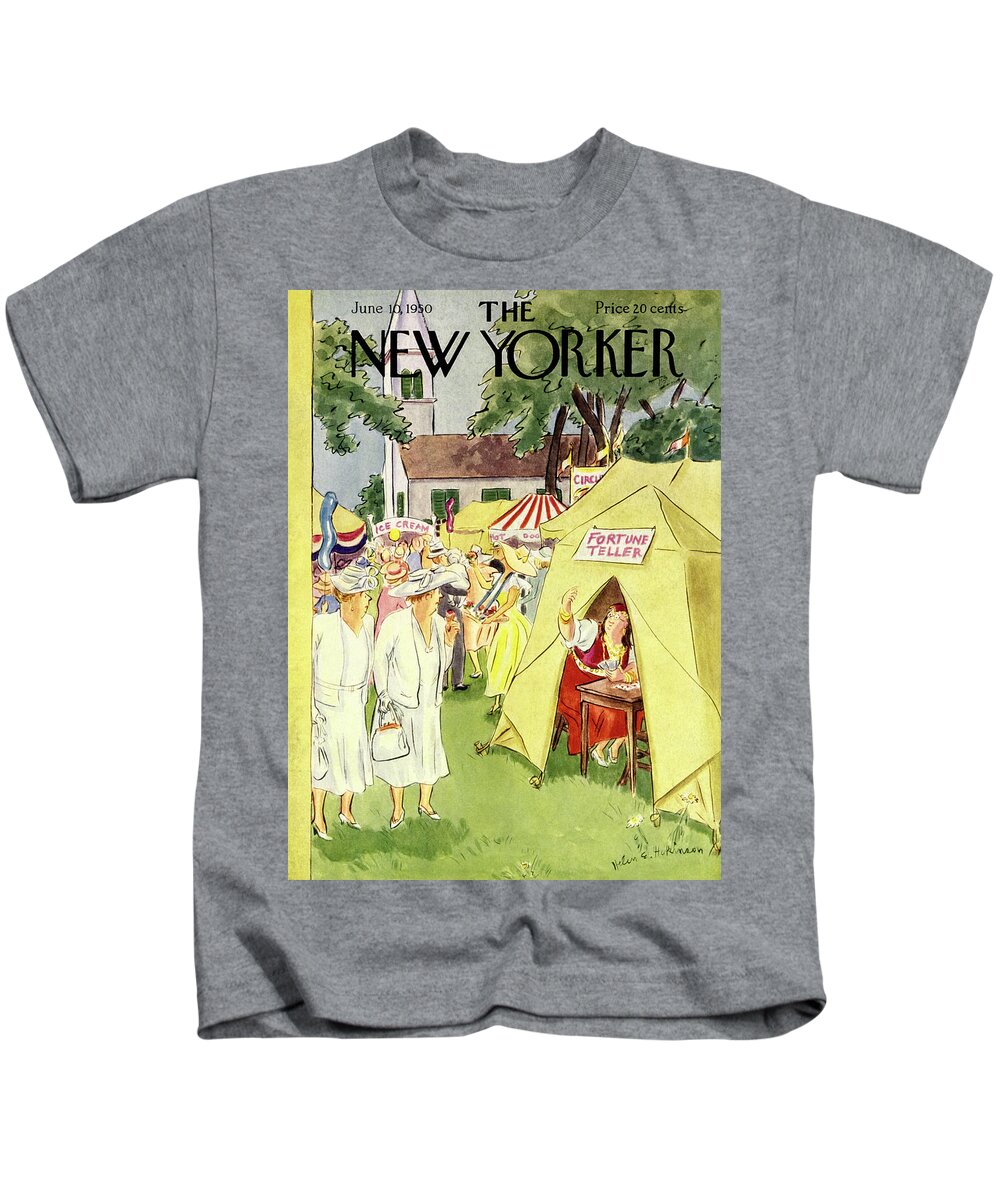 Country Kids T-Shirt featuring the painting New Yorker June 10 1950 by Helene E Hokinson