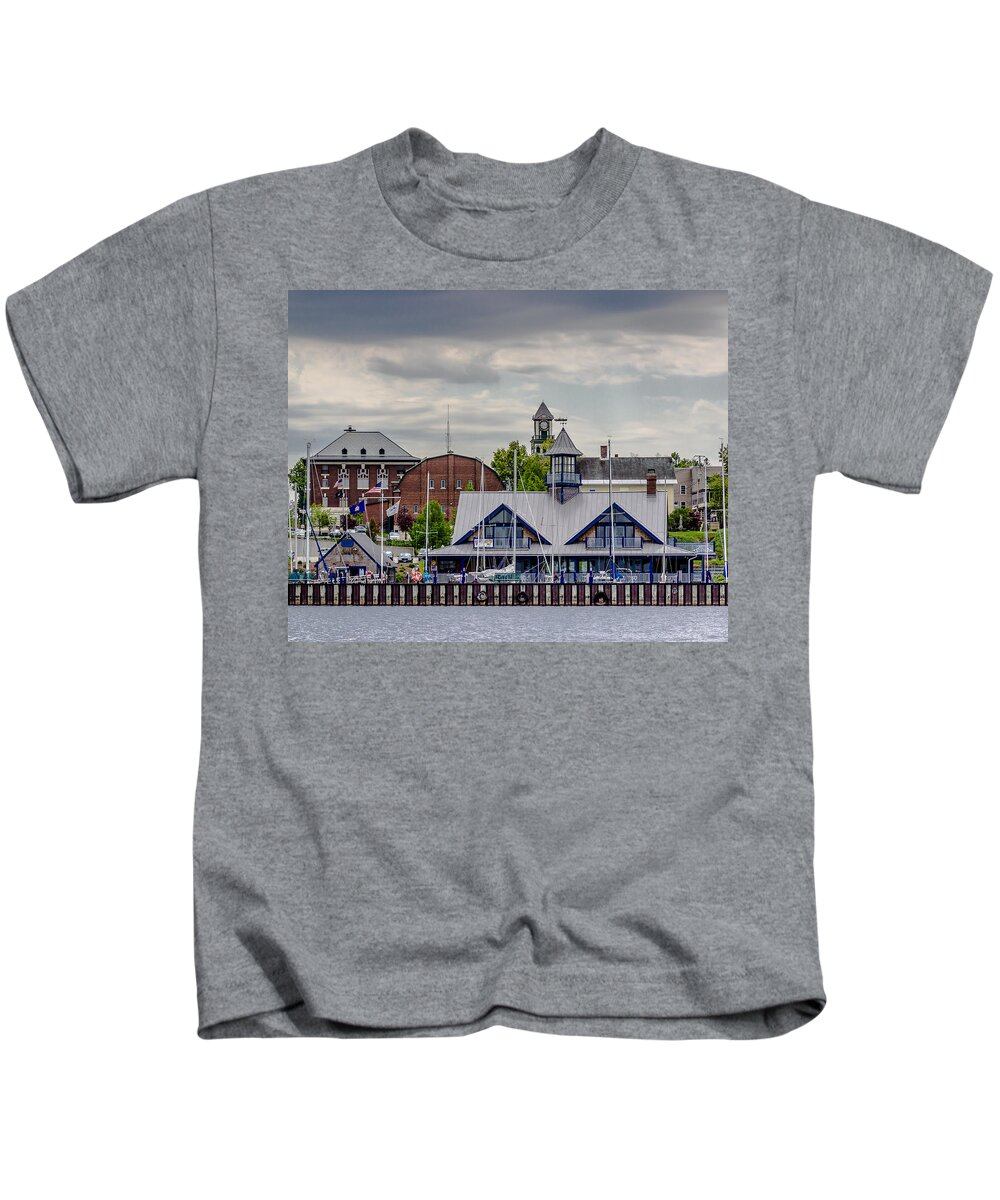Boathouse Kids T-Shirt featuring the photograph Newport Waterfront by Tim Kirchoff