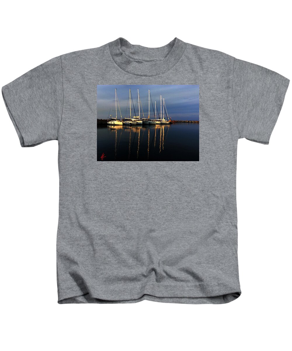 Colette Kids T-Shirt featuring the photograph Night on Paros Island Greece by Colette V Hera Guggenheim