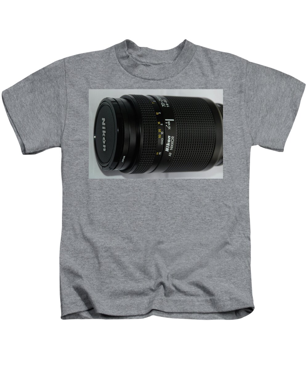 Lens Kids T-Shirt featuring the photograph Nikon 70- 210 Mm Lens by Ee Photography