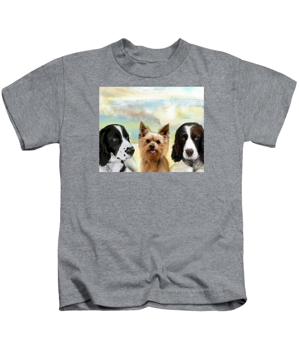 Springers Kids T-Shirt featuring the painting Normans Boys... by Mark Tonelli