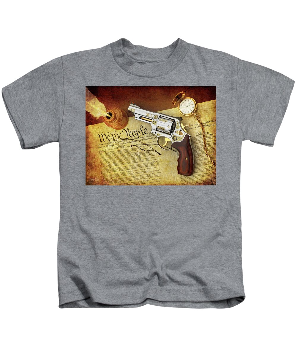 Gun Kids T-Shirt featuring the photograph NRA 2nd Amendment Tribute by George Moore