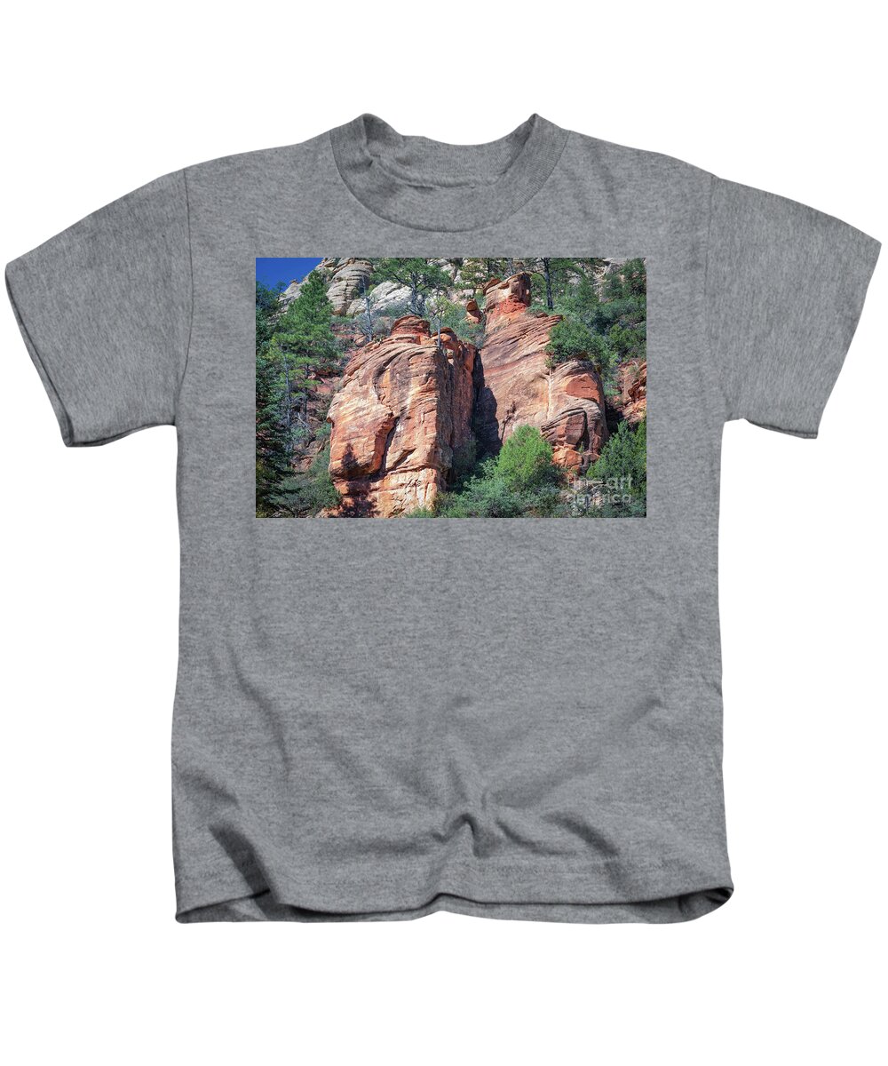 Arizona Kids T-Shirt featuring the photograph Oak Creek Canyon Red Rock by Jeff Hubbard