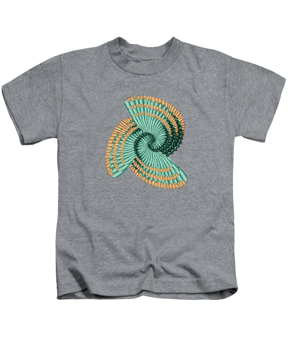 Nature Kids T-Shirt featuring the digital art Octopus Shell Abstract by Deborah Smith