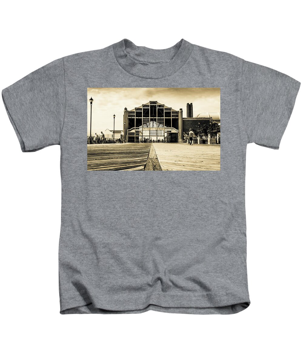 Boardwalk Kids T-Shirt featuring the photograph Old Casino by Stephen Holst