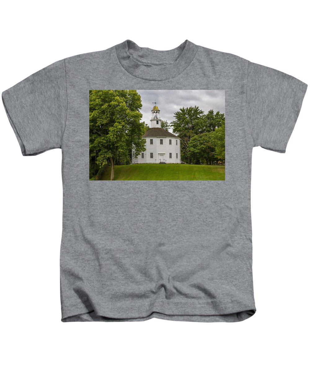 Church Kids T-Shirt featuring the photograph Old Round Church by Kevin Craft