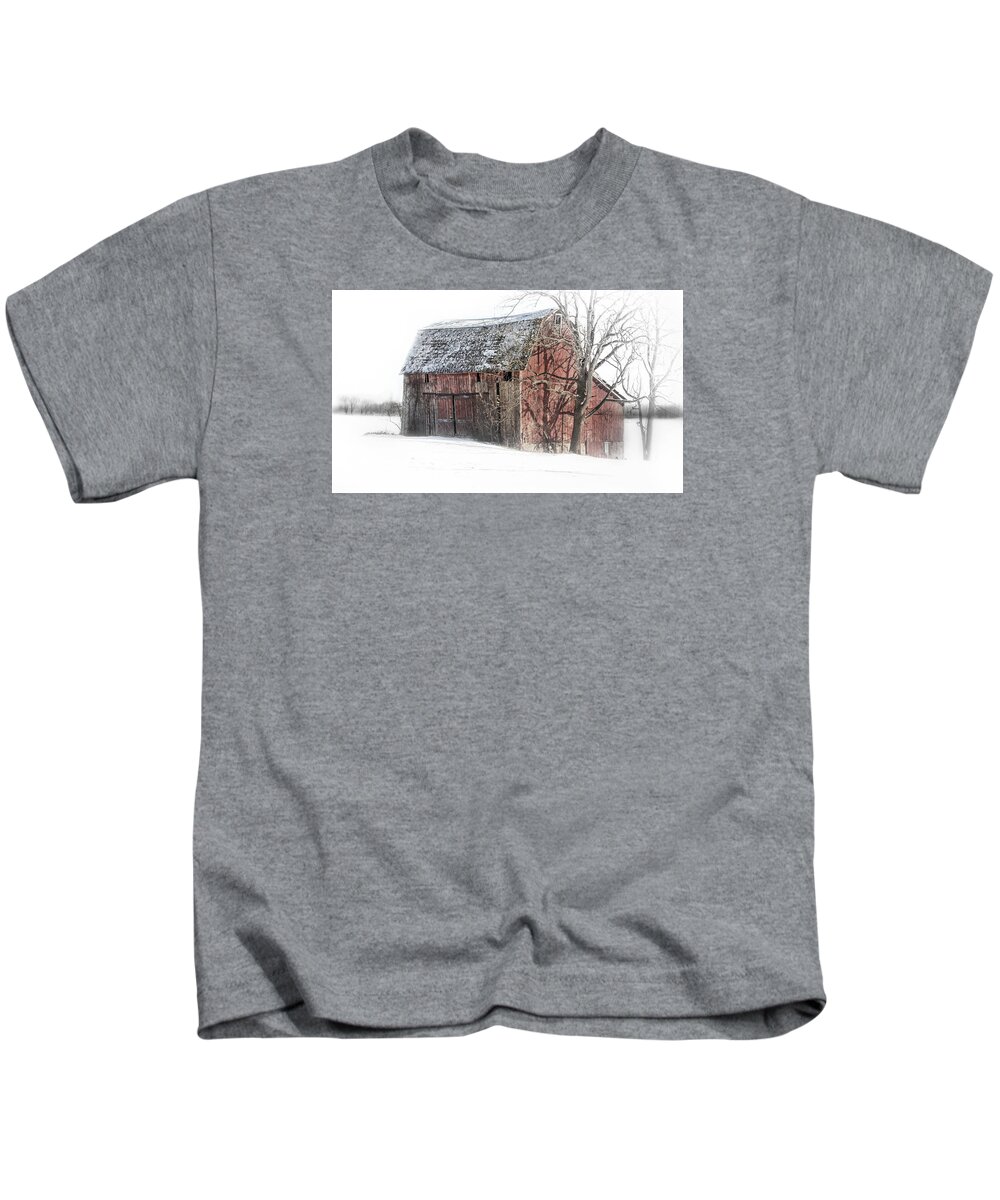 Barn Kids T-Shirt featuring the photograph Old Swayback Barn by Pat Cook