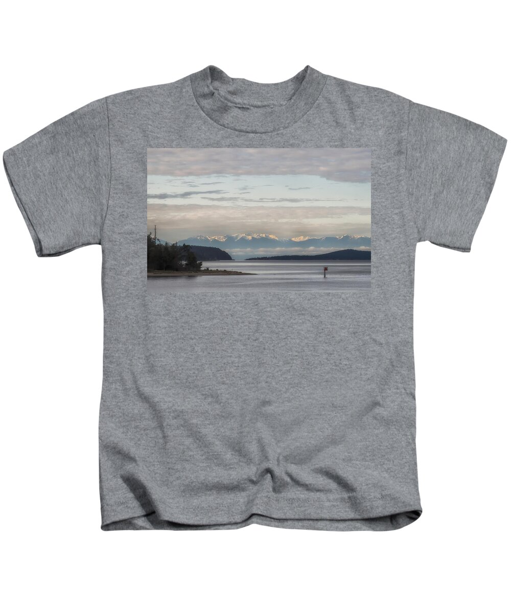 Friday Harbor Washington Kids T-Shirt featuring the photograph Olympic Peninsula by Thomas Ashcraft