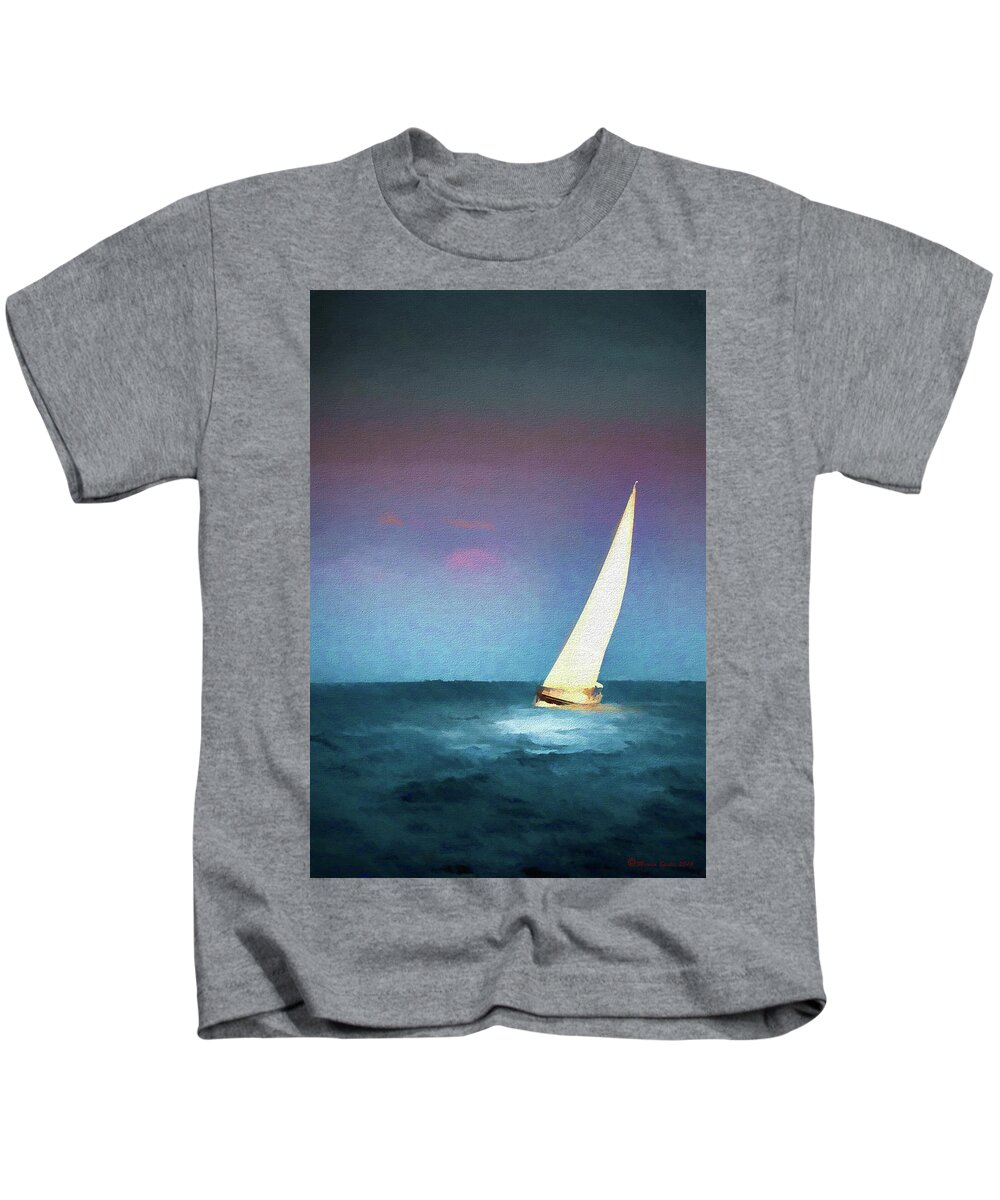 Sailboat Kids T-Shirt featuring the photograph On A Good Day by Marvin Spates