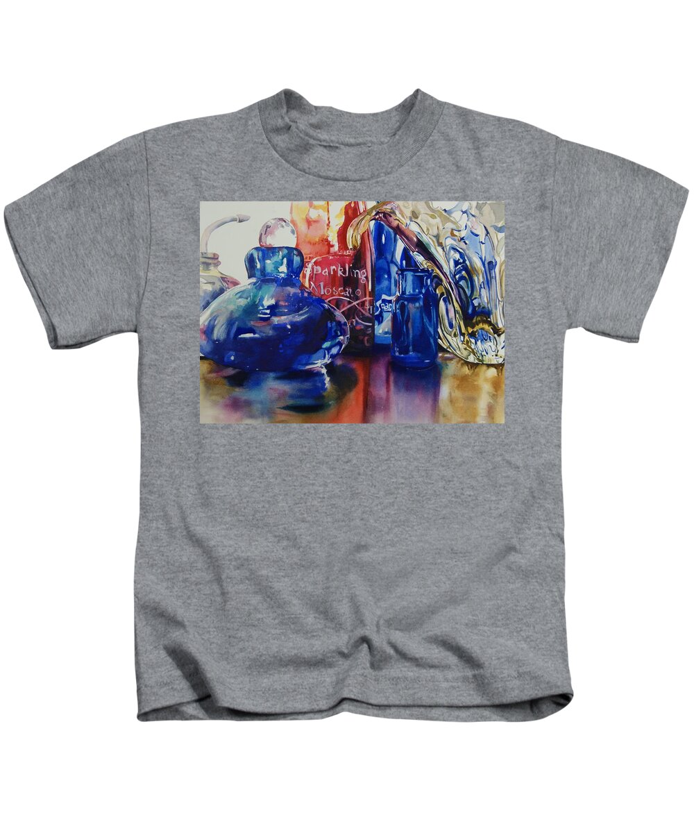 Still Life Kids T-Shirt featuring the painting One Red by Marlene Gremillion