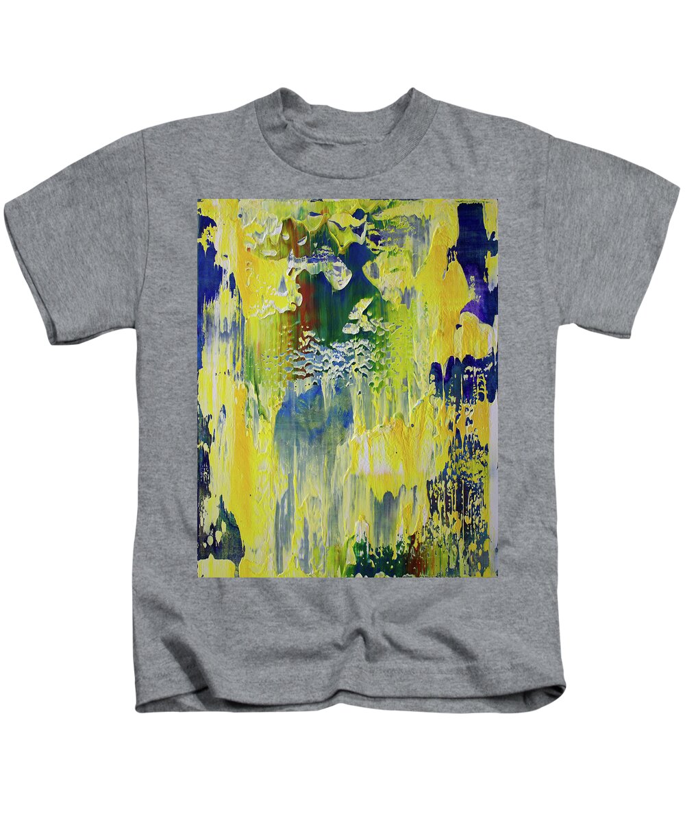 Derek Kaplan Art Kids T-Shirt featuring the painting Opt.70.16 Dance Into the Night by Derek Kaplan