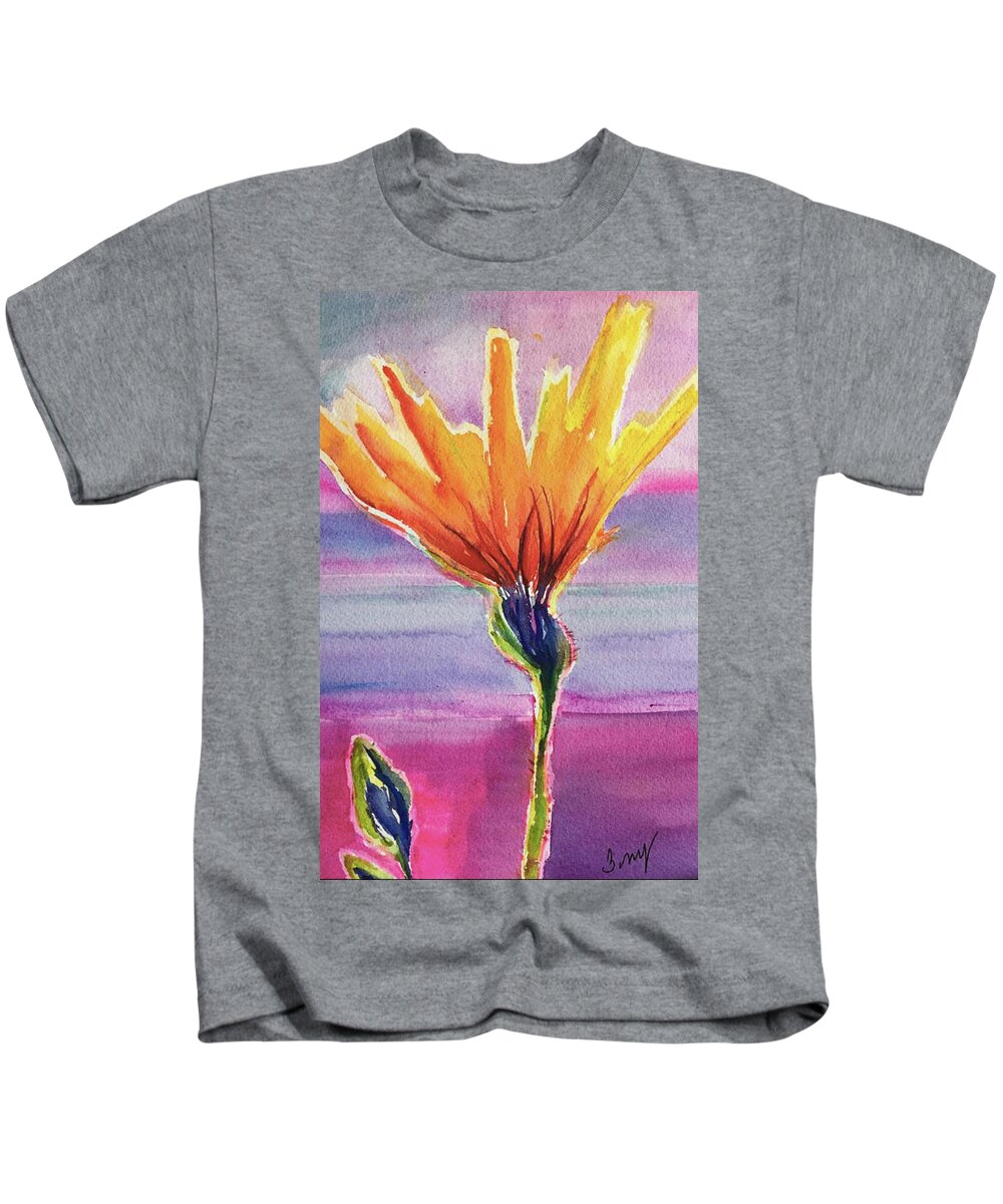 Flower Kids T-Shirt featuring the painting No Rain No Flowers by Bonny Butler