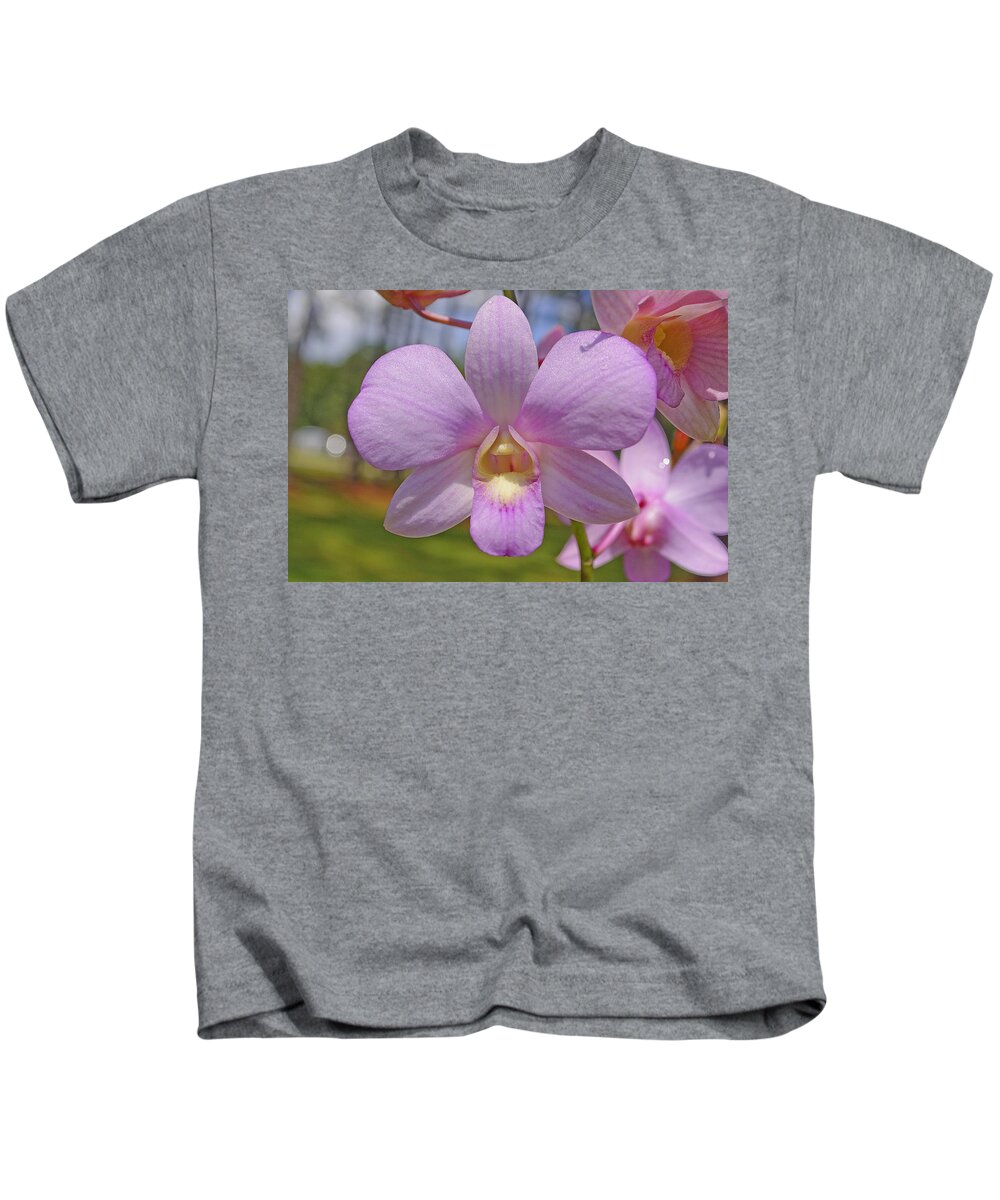 Orchid Kids T-Shirt featuring the photograph Orchid Flower by Kenneth Albin