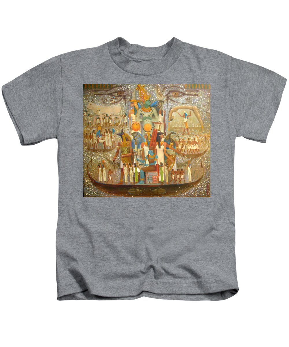 Osiris Kids T-Shirt featuring the painting Osiris by Valentina Kondrashova