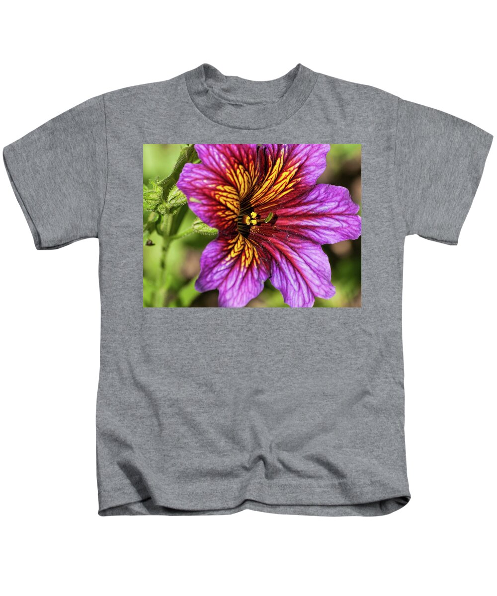 Flower Kids T-Shirt featuring the photograph Painted Trumpet by Alana Thrower