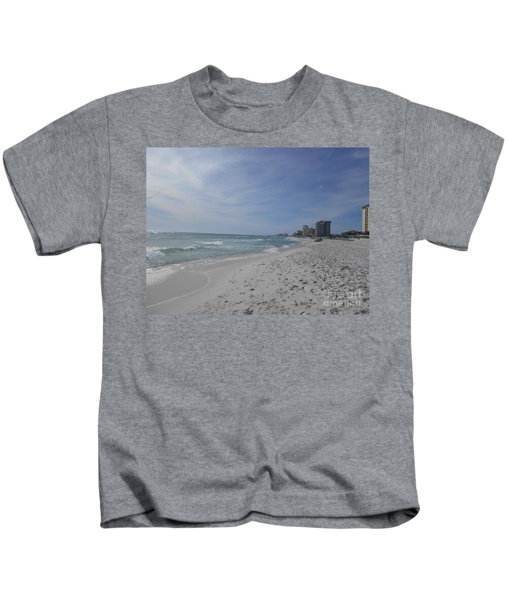 Panama City Beach Kids T-Shirt featuring the photograph Panama City Beach 2017 Skyline by Nancy Graham