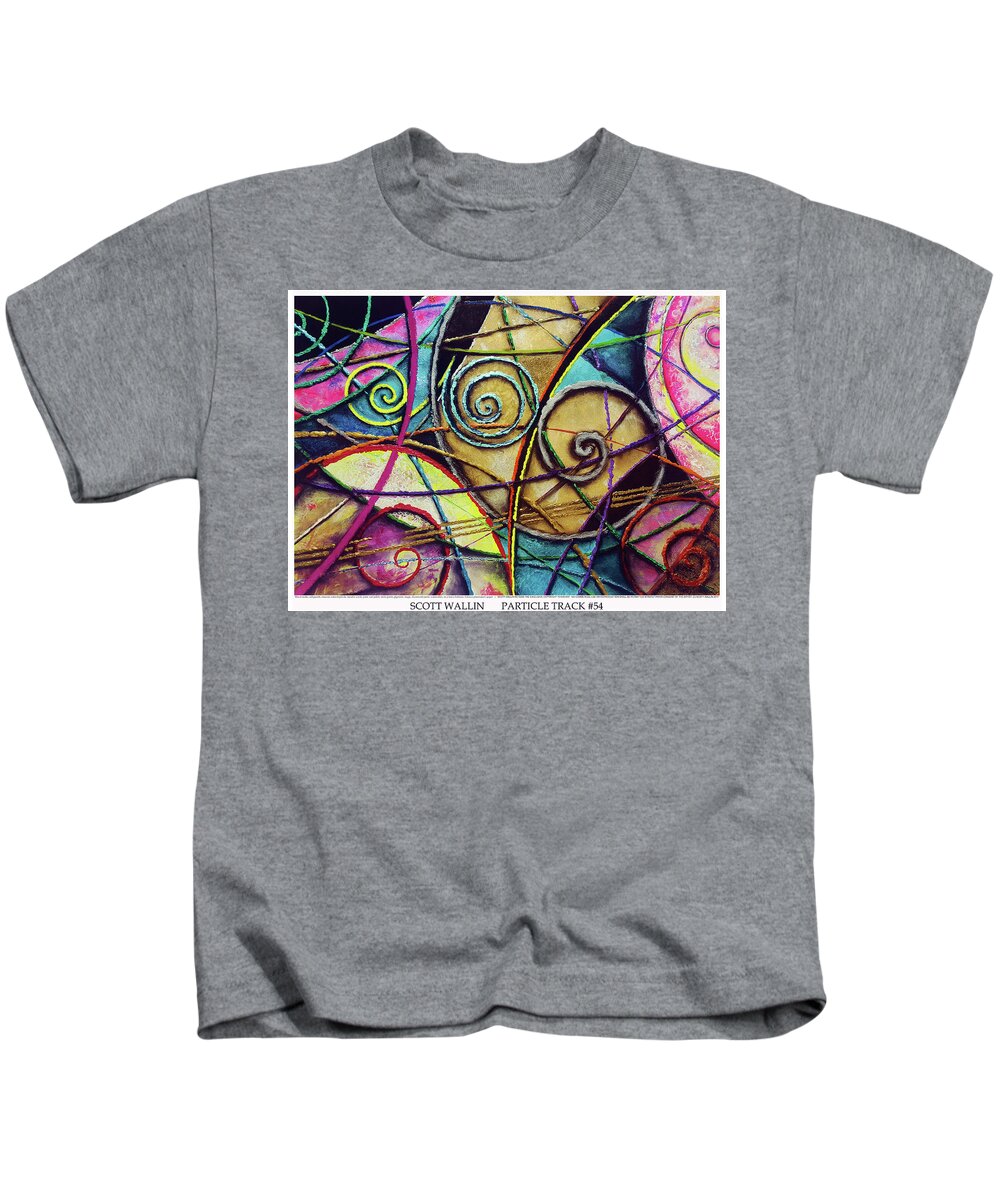 A Bright Kids T-Shirt featuring the painting Particle Track Fifty-four by Scott Wallin
