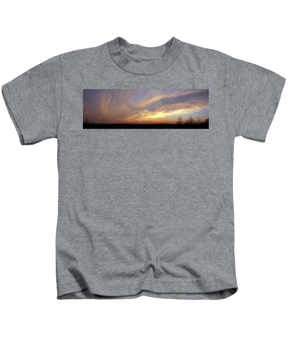 Elliott Kids T-Shirt featuring the photograph Peaceful Winter Sky by Randall Evans