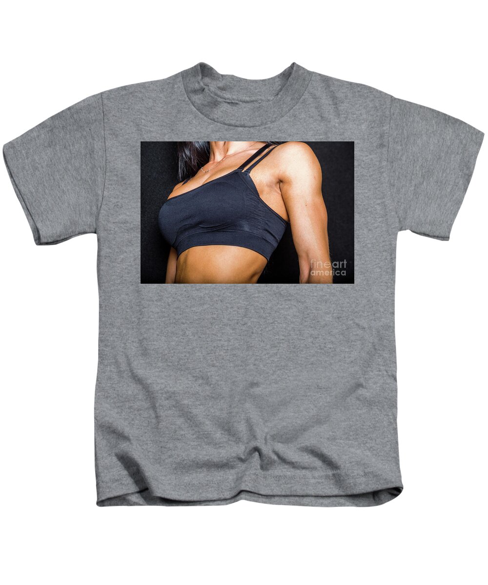 Background Kids T-Shirt featuring the photograph Pectorals by Benny Marty