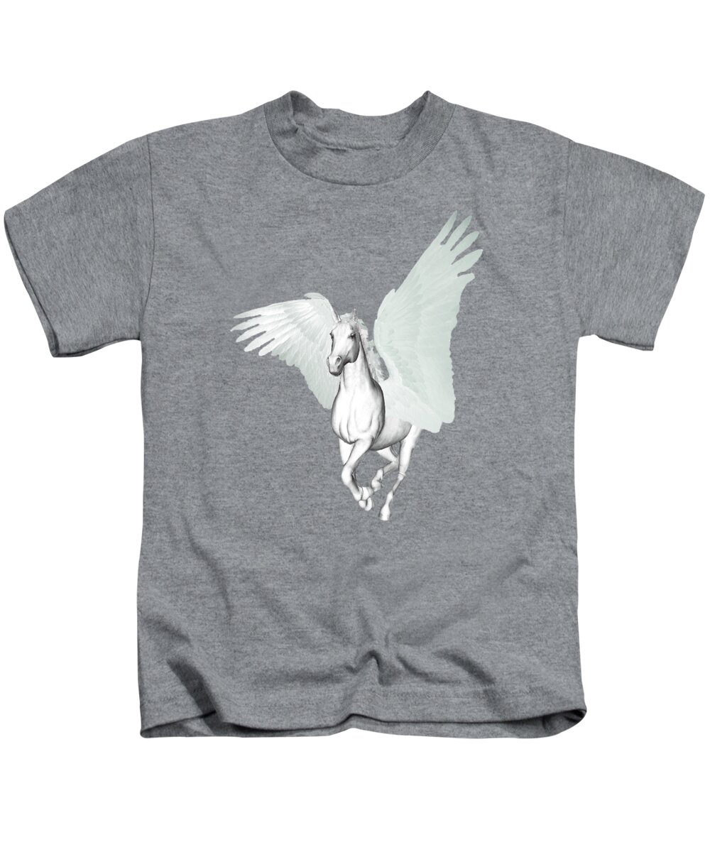 Pegasus Kids T-Shirt featuring the painting Pegasus  by Valerie Anne Kelly