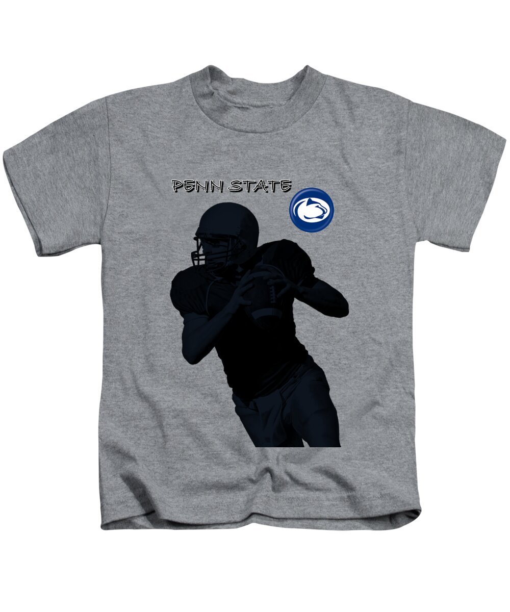 Football Kids T-Shirt featuring the digital art Penn State Football by David Dehner