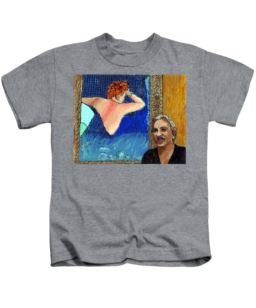 Phil. Gauguin Kids T-Shirt featuring the painting Phil Gauguin Making Waves by Phil Strang