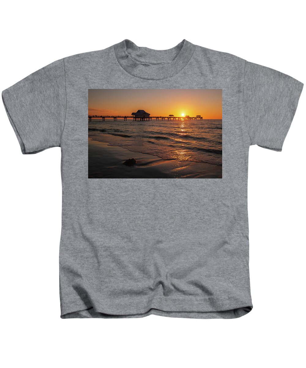 Florida Kids T-Shirt featuring the photograph Pier 60 Sunset by Stefan Mazzola